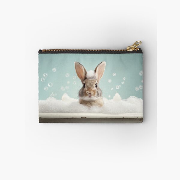Item preview, Baby Rabbit Bubble Bath Cute Nursery Bathroom Wall Art designed and sold by LazyOwlStore.