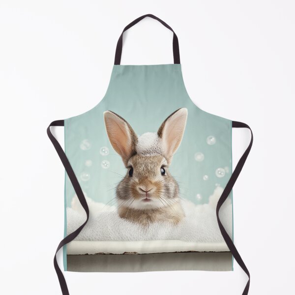 Item preview, Baby Rabbit Bubble Bath Cute Nursery Bathroom Wall Art designed and sold by LazyOwlStore.