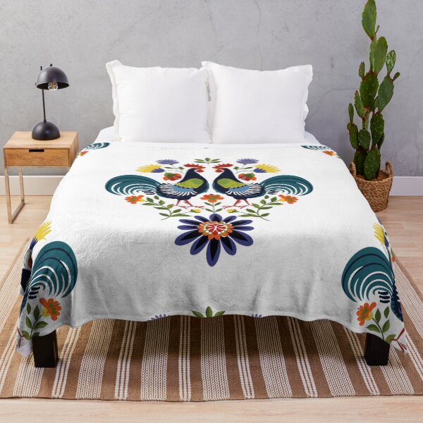 Item preview, Polish Flowers Rooster| Wycinanki | Folklore | Folk Art Blue designed and sold by xiao xuans.