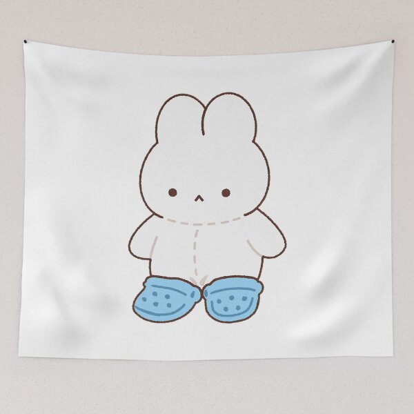 Item preview, Cute Bunny in Blue Clogs Kawaii Sticker designed and sold by PaisynnSeika.