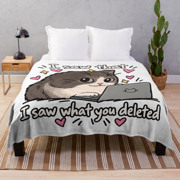 Item preview, I Saw What You Deleted Funny Cat designed and sold by MonkiFlipp.