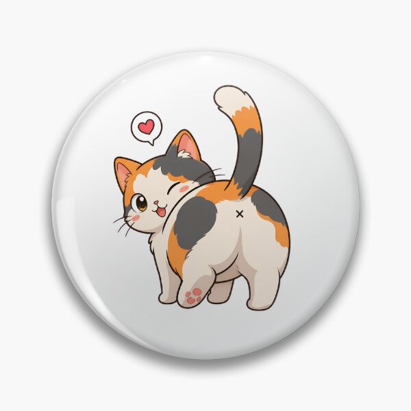 Item preview, Cute Calico Cat with Heart designed and sold by Dmo3HarkoArt.