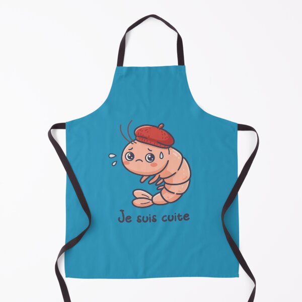 Item preview, Je suis cuite – Funny French Slang Expression Cute Shrimp designed and sold by OhLaBaguette.