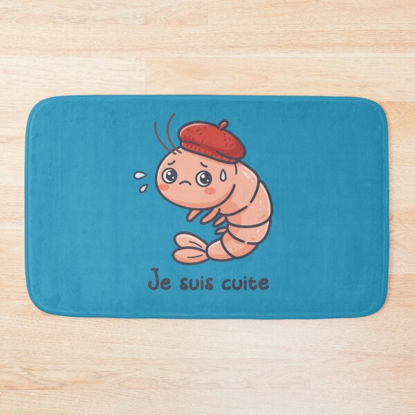 Item preview, Je suis cuite – Funny French Slang Expression Cute Shrimp designed and sold by OhLaBaguette.