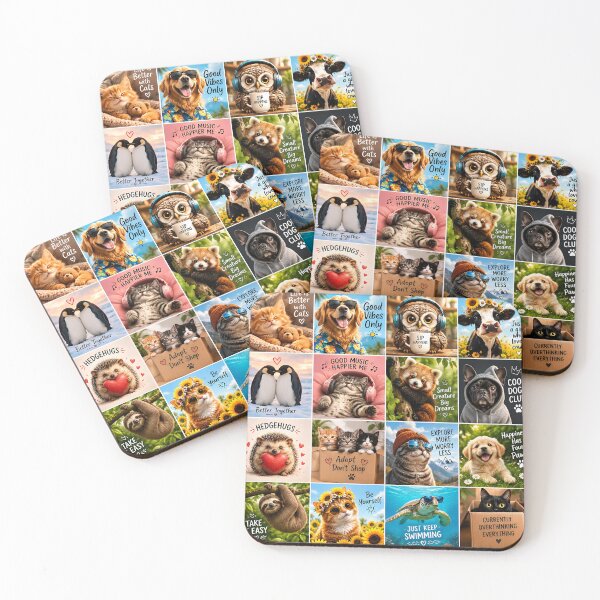 Item preview, Cute Animals Happy Life Art designed and sold by Amr Siam.