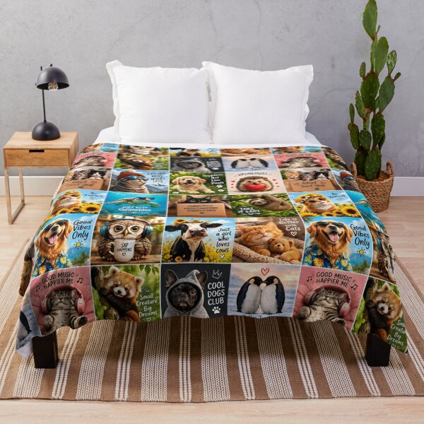 Item preview, Cute Animals Happy Life Art designed and sold by Amr Siam.