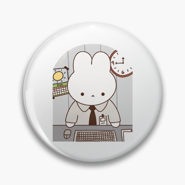 Item preview, Cute Bunny Office Worker Desk Design designed and sold by asfiyasiroi.