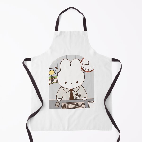 Item preview, Cute Bunny Office Worker Desk Design designed and sold by asfiyasiroi.