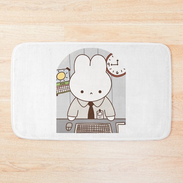 Item preview, Cute Bunny Office Worker Desk Design designed and sold by asfiyasiroi.