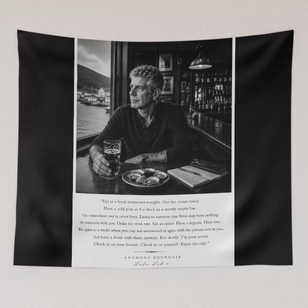 Item preview, Anthony Bourdain - Enjoy the Ride  Quote designed and sold by LuluLeb.