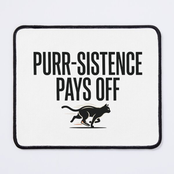 Item preview, Purr-Sistence Pays Off - Running Design designed and sold by RunningWhiskers.