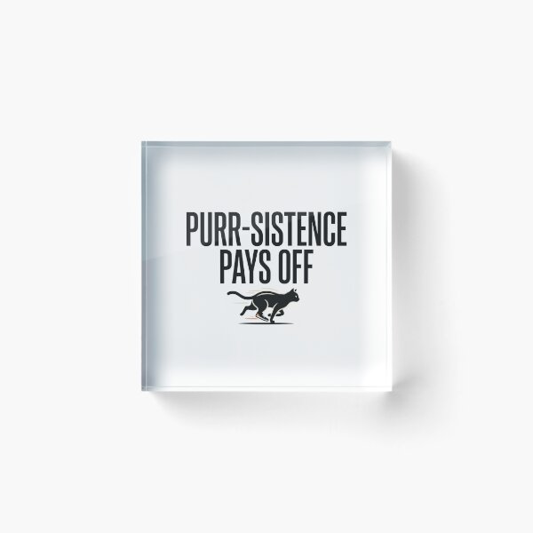 Item preview, Purr-Sistence Pays Off - Running Design designed and sold by RunningWhiskers.