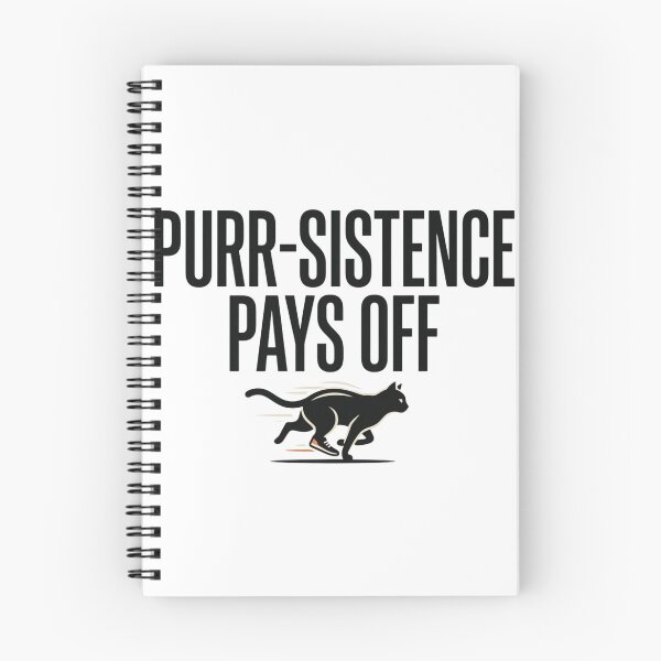Item preview, Purr-Sistence Pays Off - Running Design designed and sold by RunningWhiskers.