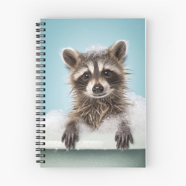Item preview, Baby Raccoon Bubble Bath Cute Nursery Bathroom Wall Art designed and sold by LazyOwlStore.