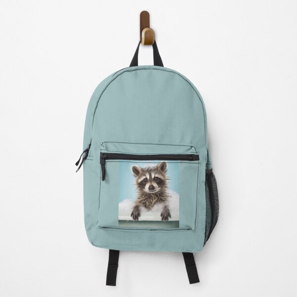 Item preview, Baby Raccoon Bubble Bath Cute Nursery Bathroom Wall Art designed and sold by LazyOwlStore.