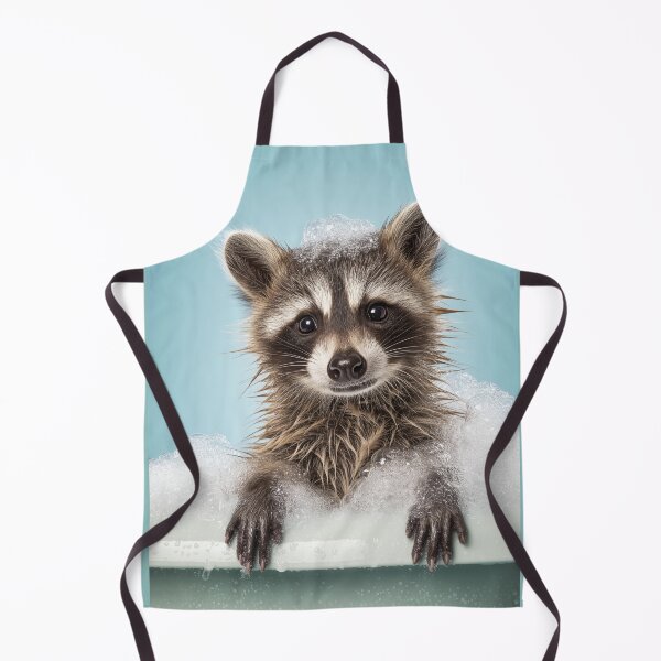 Item preview, Baby Raccoon Bubble Bath Cute Nursery Bathroom Wall Art designed and sold by LazyOwlStore.