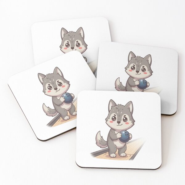 Item preview, Cute Wolf Bowling Ball Alley designed and sold by Ella_Sketch.