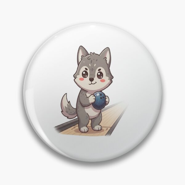 Item preview, Cute Wolf Bowling Ball Alley designed and sold by Ella_Sketch.