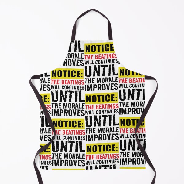 Aperçu de l'œuvre Les coups continueront jusqu'à ce que le moral s'améliore. (Citation drôle et sarcastique) créée et vendue par BS Creations.