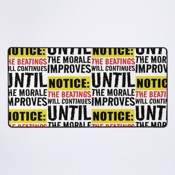Item preview, The beatings will continues until the morale improves  Funny Sarcastic Quote designed and sold by BS Creations.