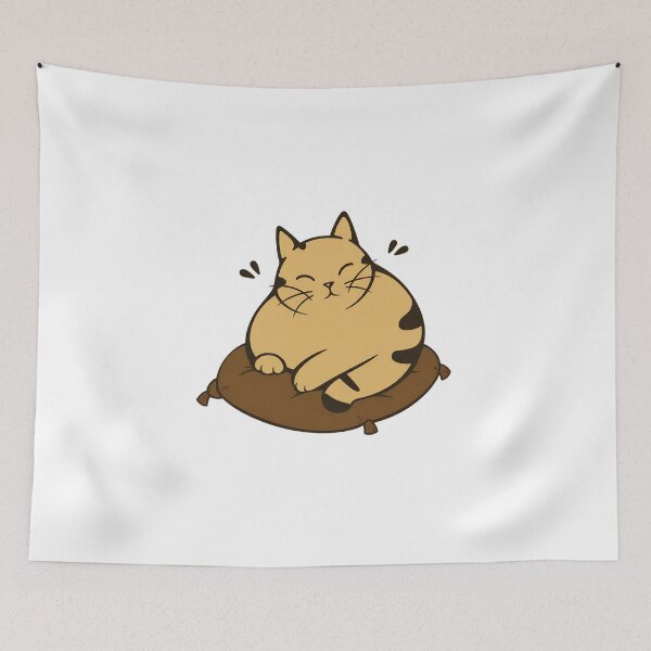 Item preview, Whimsical Chubby Cat Sketch Art designed and sold by Dmo3HarkoArt.