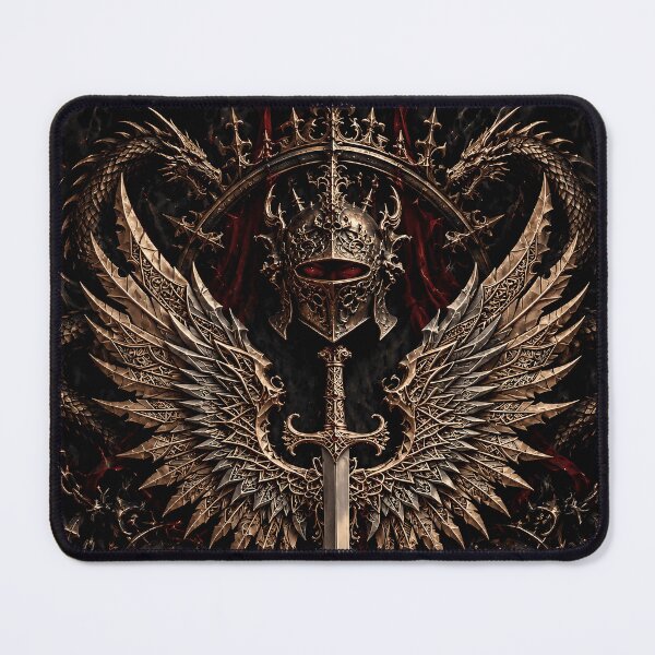Item preview, Gothic Warrior Sword Winged Helmet Art designed and sold by KuzeyWestStudio.