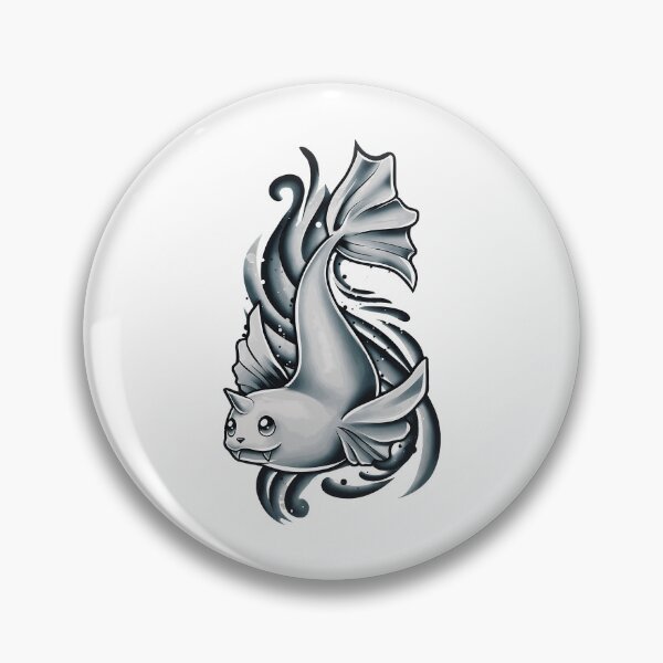 Item preview, Cute Fanged Fish Tattoo Style Tank Top designed and sold by GrausQuinn.