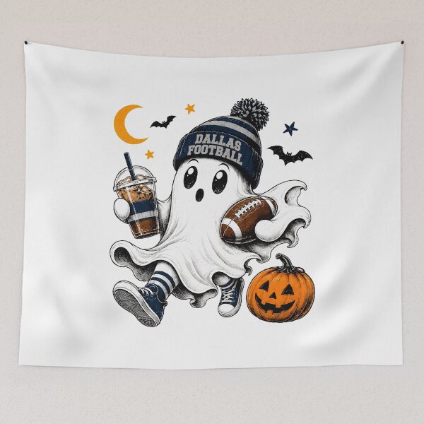 Item preview, Cute Ghost Football Coffee Halloween designed and sold by jaquelynco.