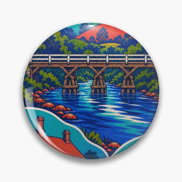 Item preview, Bridgetown Blackwood River and Timber Bridge designed and sold by Print My Town.