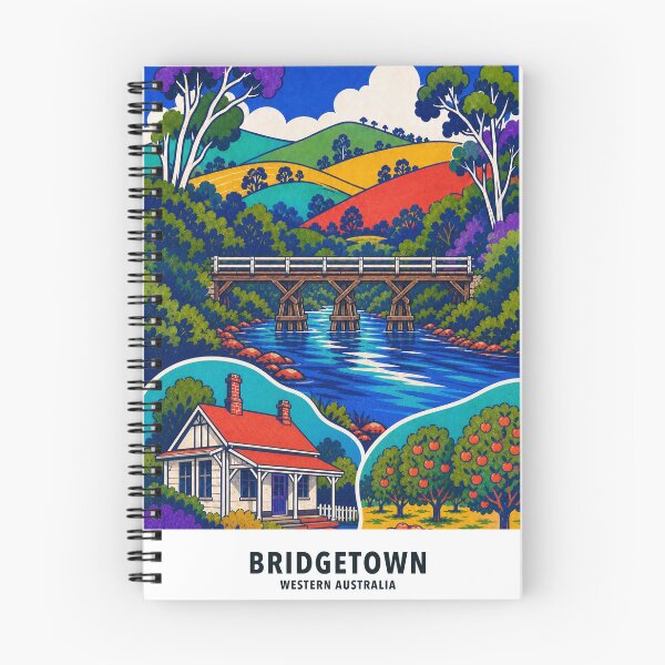Item preview, Bridgetown Blackwood River and Timber Bridge designed and sold by Print My Town.