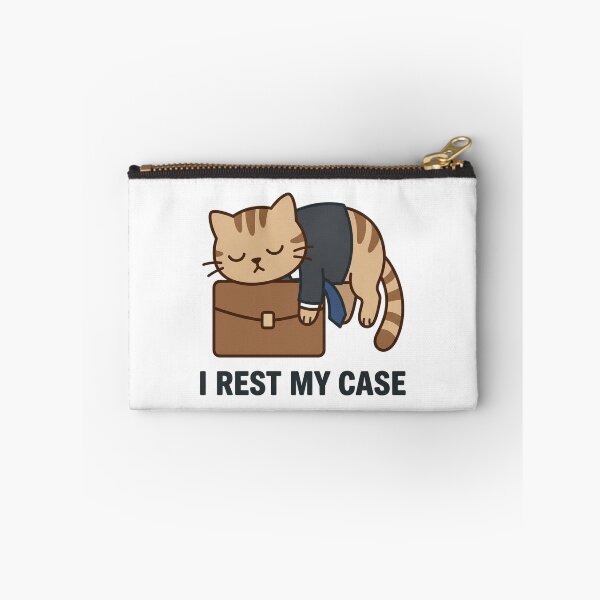 Item preview, I Rest My Case Sleeping Cat Funny Lawyer Pun Law Student Attorney Bar Exam Gift designed and sold by raedattia.