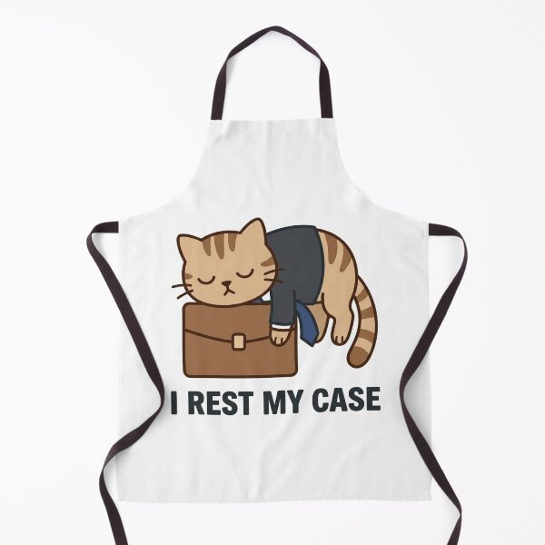 Item preview, I Rest My Case Sleeping Cat Funny Lawyer Pun Law Student Attorney Bar Exam Gift designed and sold by raedattia.