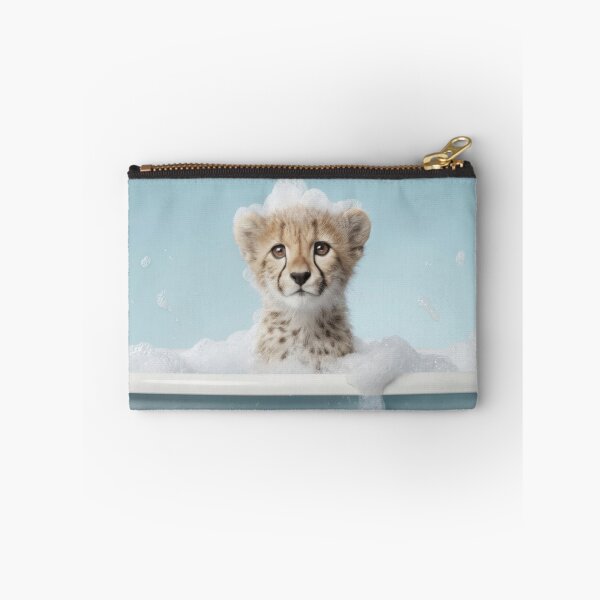 Item preview, Baby Cheetah Bubble Bath Cute Nursery Bathroom Wall Art designed and sold by LazyOwlStore.