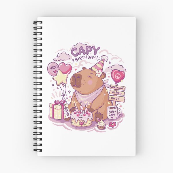 Item preview, Capy birthday, capybara t-shirt print, card, decoration  designed and sold by NatalkaP.
