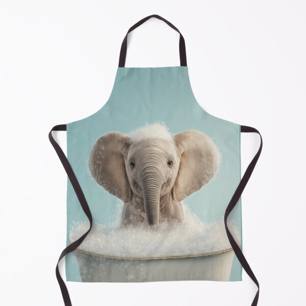 Item preview, Baby Elephant Bubble Bath Cute Nursery Bathroom Wall Art designed and sold by LazyOwlStore.
