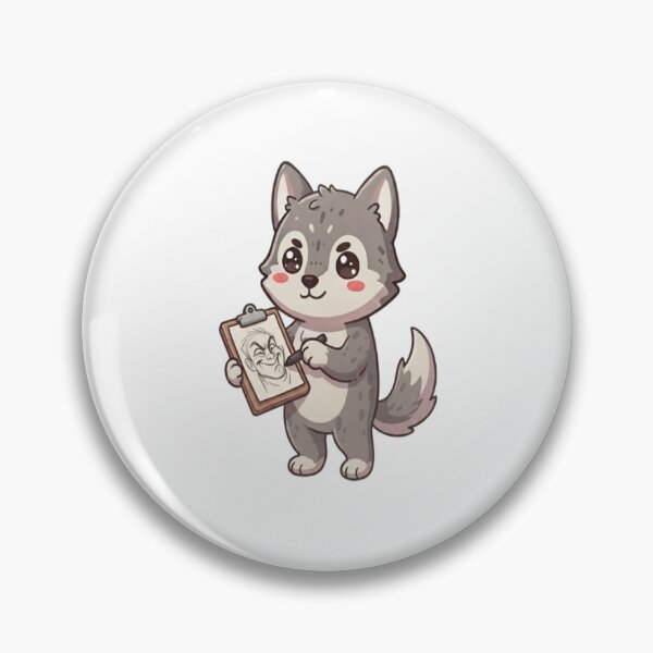 Item preview, Cute Wolf Artist Sketching Portrait designed and sold by Ella_Sketch.