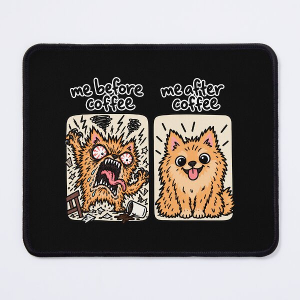 Item preview, Me Before Coffee Me After Coffee Dog designed and sold by MonkiFlipp.