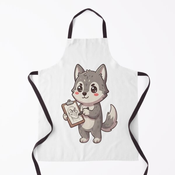 Item preview, Cute Wolf Artist Sketching Portrait designed and sold by Ella_Sketch.