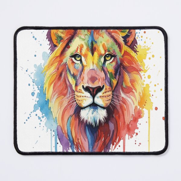 Item preview, Bright Watercolor Lion Art Vibrant Watercolor Wild Animal designed and sold by TamaraKirby.