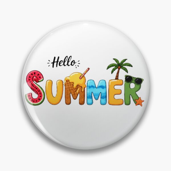 Item preview, Hello Summer Cute Tropical Beach Typography Graphic Light Version designed and sold by FabSvn.
