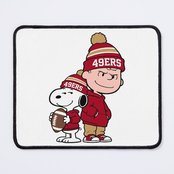 Item preview, Charlie Brown & Snoopy San Francisco 49ers Football Retro F164 designed and sold by GLUVY-THEME.