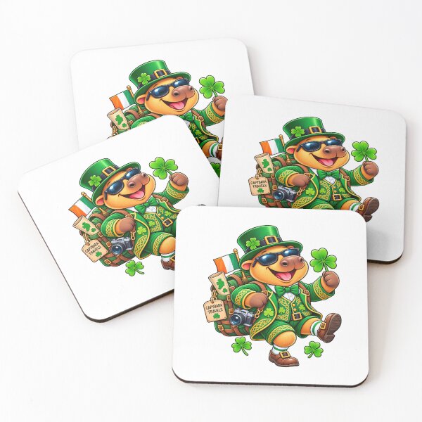 Item preview, Cute Ireland Capybara – Lucky Irish Travel Adventure designed and sold by CapybaraTravels.
