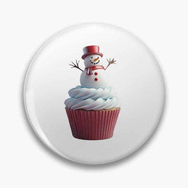 Item preview, Delightful cupcake topped with a charming snowman designed and sold by MiraCleAI.
