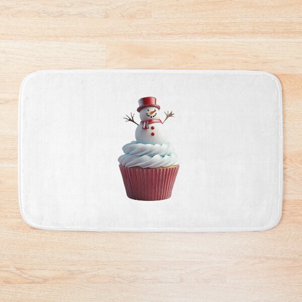 Item preview, Delightful cupcake topped with a charming snowman designed and sold by MiraCleAI.