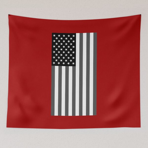 Item preview, United States of America Flag in Grayscale (Vertical) designed and sold by Karate Octopus.