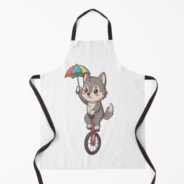 Item preview, Cute Wolf Riding Unicycle Umbrella designed and sold by Ella_Sketch.