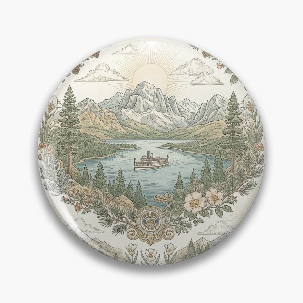 Item preview, Lake Tahoe Retro Vintage Sunset - Lake Tahoe Nevada California Mountain Souvenir Rainbow - Gift - Hometown - Hiking - Nature designed and sold by HappyTees Lab.