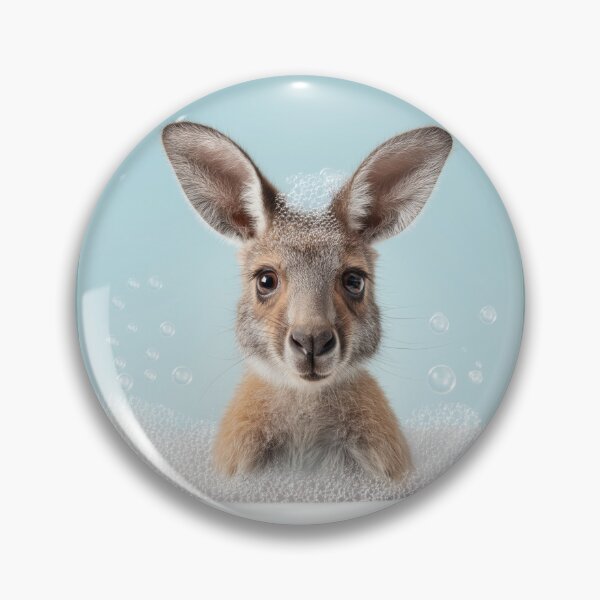 Item preview, Baby Kangaroo Bubble Bath Cute Nursery Bathroom Wall Art designed and sold by LazyOwlStore.