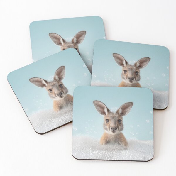 Item preview, Baby Kangaroo Bubble Bath Cute Nursery Bathroom Wall Art designed and sold by LazyOwlStore.