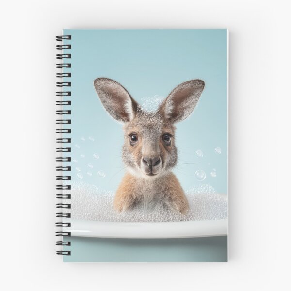 Item preview, Baby Kangaroo Bubble Bath Cute Nursery Bathroom Wall Art designed and sold by LazyOwlStore.